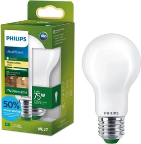 Bec LED dimabil Philips ULTRAEFFICIENT A60 E27/5,2W/230V 2700K