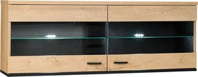 Vitrina SIRAN TYP 9, stejar lefkas, DTD laminat, 121x30x45 cm