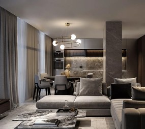 Lustra design ultramodern minimalist Balance 4L auriu