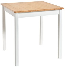 Masă dining din lemn de pin Bonami Essentials Sydney, 70 x 70 cm, natural-alb