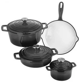 Set oale fonta masiva Xanten Premium Gray, emailate 4 piese