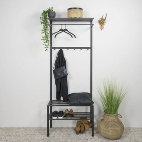 Set pentru hol negru din metal 70x178x29 cm Ivar – Spinder Design