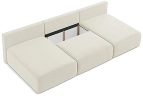 Colțar crem extensibil/cu spațiu de depozitare Kalena – Makamii