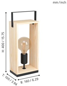 Eglo 43415 - Lampă de masă FAMBOROUGH 1xE27/40W/230V