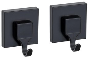 WENKO 71448800 - Cârlig VACUUM-LOC QUADRO ED, 6 x 7 cm, negru