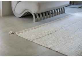 Covor crem lavabil/țesut manual din bumbac 170x240 cm Bloom Natural – Lorena Canals
