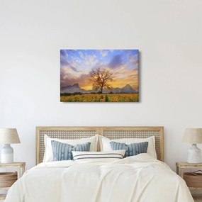 Tablou - Peisaj cu floarea soarelui (90x60 cm)