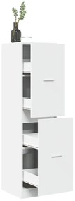 vidaXL Dulap de farmacie, alb, 40x41x144,5 cm, lemn prelucrat