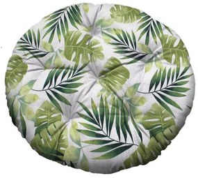 Domarex Pernă scaun XXL Green leaves, 65 cm