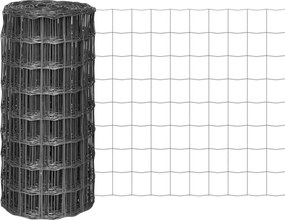 vidaXL Euro gard, gri, 25 x 0,8 m, oțel
