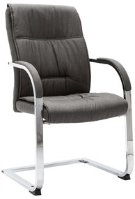 vidaXL Scaun de birou consolă, gri, material textil