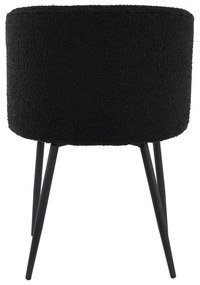 Scaun de sufragerie negru tapițat Elyna – Light &amp; Living