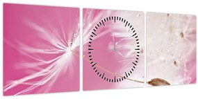 Tablou - Floare macro (cu ceas) (90x30 cm)