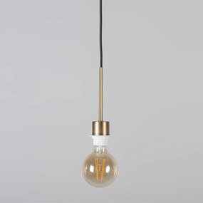 Lampă modernă cu pandantiv bronz cu abajur 45 cm alb - Combi 1