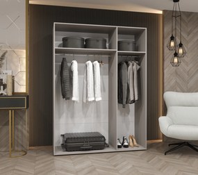Dulap de haine 150 cm Borry 1 (Cașmir + Negru). 1125764
