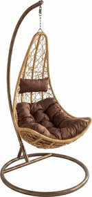 Scaun suspendat galben AMAZONIA cu suport