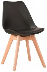 Set 4 scaune de sufragerie negre BALI MARK