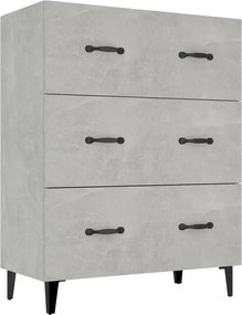vidaXL Dulap, gri beton, 69,5x34x90 cm, lemn compozit