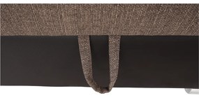 Colţar în formă de U, material textil maro/piele ecologică maro, stânga, EMILY U