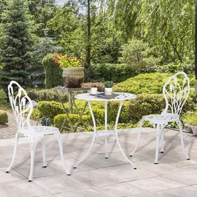 Outsunny Set de Gradina 3 Piese din Aluminiu cu 2 Scaune