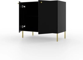 Comodă cu doua usi, 84x41x74cm, Tili System, ADRK Furniture (Culoare: Eucalipt / Eucalipt)