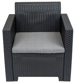 Scaun de grădină din plastic Nero, grafit