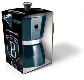 Espressor cafea pentru aragaz (Cafetiera) 2 cesti Aquamarine Metallic Line Berlinger Haus BH 6477