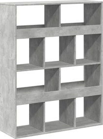 vidaXL Bibliotecă, gri beton, 100x33x125,5 cm, lemn prelucrat