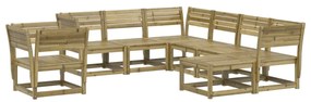 3216944 vidaXL Set mobilier relaxare de grădină, 8 piese, lemn de pin tratat