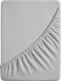 Cearsaf Frotir cu elastic EXCLUSIVE 180 x 200 cm gri deschis