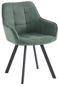 Scaun de design, Velvet verde negru, PETIN