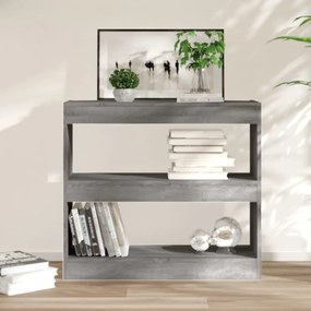 vidaXL Bibliotecă/Separator cameră, gri sonoma, 80x30x72 cm, PAL