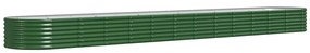 Jardiniera gradina verde 512x80x36 cm otel vopsit electrostatic 1, Verde, 512 x 80 x 36 cm