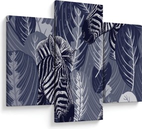 Tablou - Zebre albastre (90x60 cm)