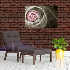 Tablou - Abstract trandafir roz deschis roz (90x60 cm)
