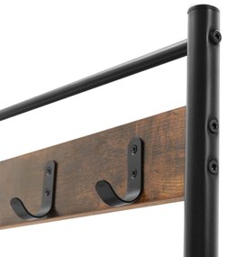 Panou de hol metalic TAYLOR 72x175 cm, negru/maro rustic