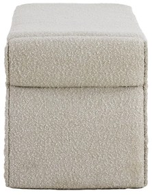 Bancă crem cu tapițerie din țesătură bouclé Nafya – Light &amp; Living