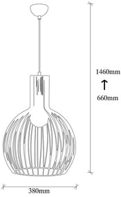 Lustră neagră cu abajur din metal ø 38 cm Fellini – Opviq lights