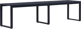 vidaXL Bancă de grădină, negru, 180 cm, placă PS