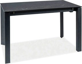 Masa extensibila METROPOL CERAMIC, negru, sticla securizata/ceramica,