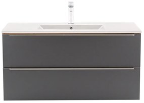 Dulap inferior Vario Trim 100 cu lavoar stejar-antracit