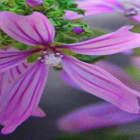 Tablou cu floarea detailat (cu ceas) (90x30 cm)