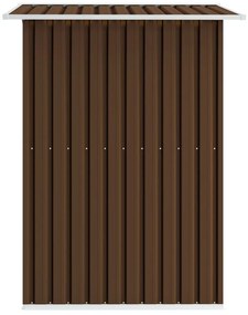 Magazie metalica de gradina, maro, 204 x 132 x 186 cm, otel