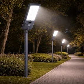 Aigostar - Lampă stradală solară LED cu senzor, 300W, 3,2V, 3600mAh + telecomandă