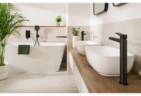 KFA Armatura 4522-825-81 - Baterie pentru lavoar cu ventil pop-up MALAGA, 17 cm, neagră