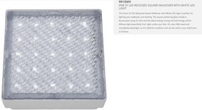 Spot LED incastrabil de exterior patrat IP68 Outdoor 9913WH SRT