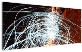 Tablou cu valuri de lumini (120x50 cm)