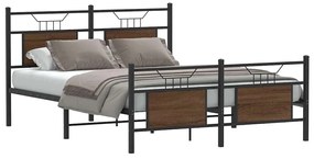 vidaXL Cadru pat fără saltea stejar maro 150x200 cm lemn prelucrat