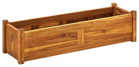 Strat inaltat de gradina, 100x30x25 cm, lemn de acacia 1, Maro, 100 x 30 x 25 cm