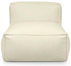 Fotoliu bean bag crem cu tapițerie din țesătură bouclé Mass Open Modul 90 – SLOWDOWN